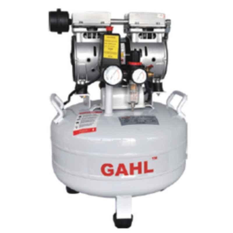Gahl GA750-30L-D 1HP White Dental Oil Free Air Compressor with Electromagnetic Valve & AFR 1