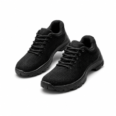 ArmaDuro AD1035 Upper Knitted Sporty Steel Toe Black Stylish Safety Shoes, Size: 8