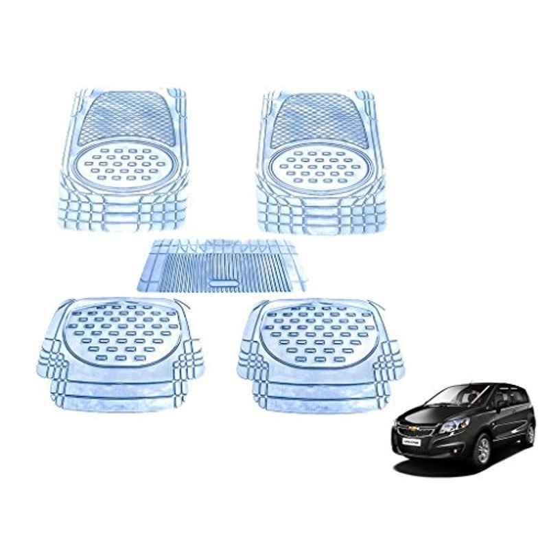 Kozdiko 5 Pcs 6605 PVC & Rubber Clear Car Foot Mat Set for Chevrolet UVA