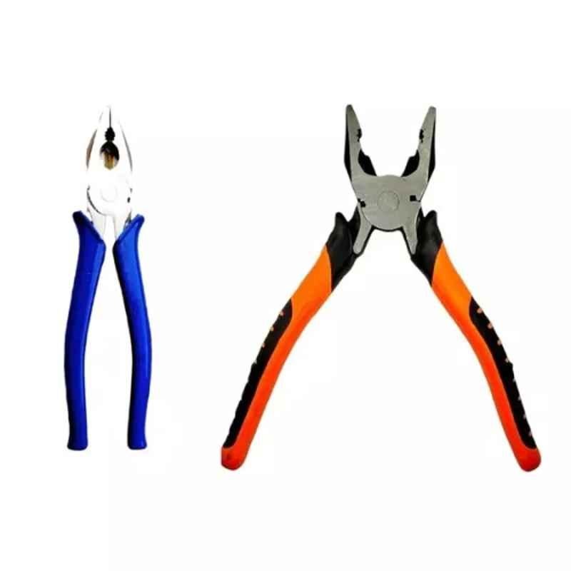 Sky Blue 2 Pcs 7.8 inch Lineman Plier Combo, SBE_PLIER_COMBO_MOD_00177