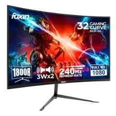 Foxin Phantom 32 inch 1920x1080p FHD Black 1800R Curved LED Gaming Monitor with RGB Backlight & Built-in Speakers