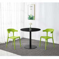 CELLBELL WeaveX Plastic Green Armrest Chair (Pack of 2)