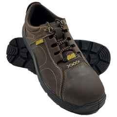 JAMA Leather PU Steel Toe Brown Safety Shoe, 82407-JB048AZ-07, Size: 7