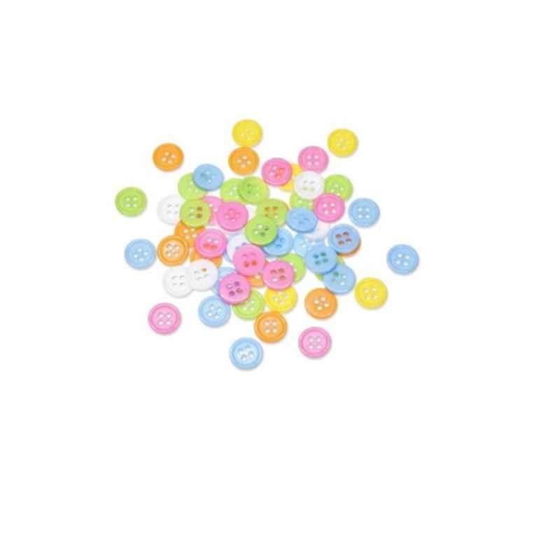 Bright 60Pcs 11mm Color Mix Resin Medley Pastel Button Set