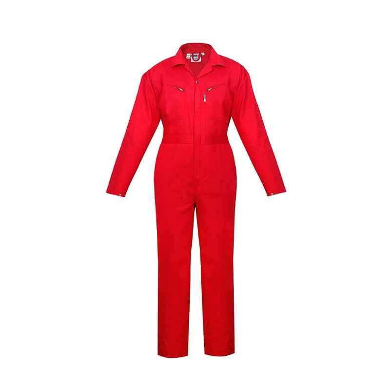 RedStar 240 GSM 800g Red Cotton Premium Coverall, Size: 4XL