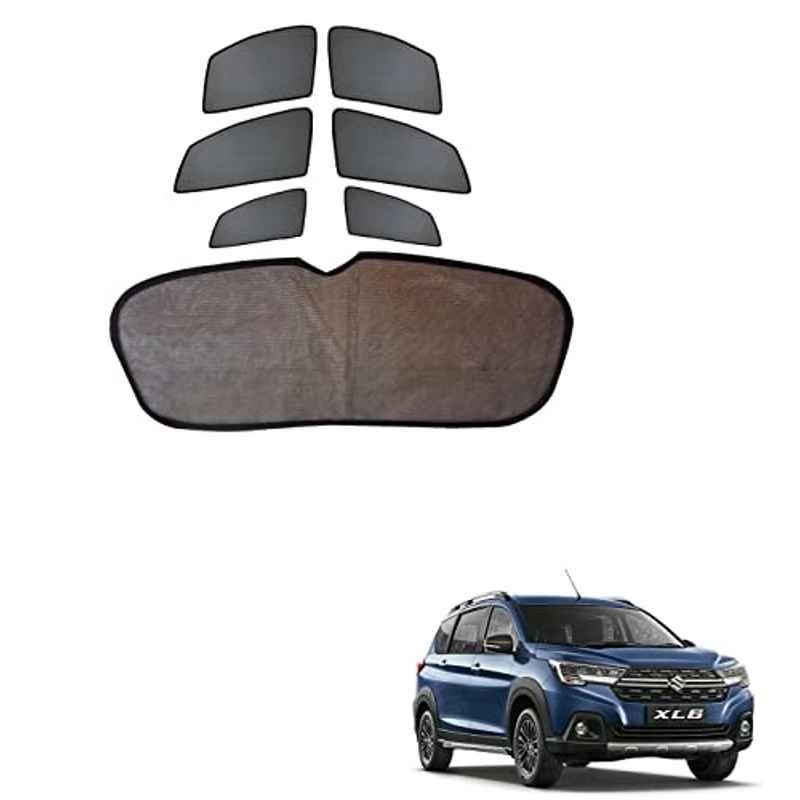 Kozdiko 6 Pcs Black Car Half Magnetic Sunshade Set with Dicky Curtain for Maruti Suzuki XL6