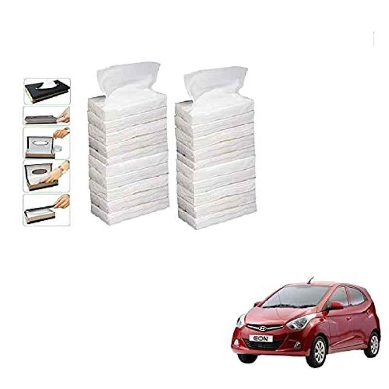 Kozdiko 100 Pulls Dispenser Box Refiller Tissue Paper with 200 Sheets for Hyundai Eon (Pack of 20)