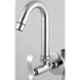 Logger Brass Chrome Plated Kitchen Sink Cock with Flange & Aerator Foam Flow Faucet