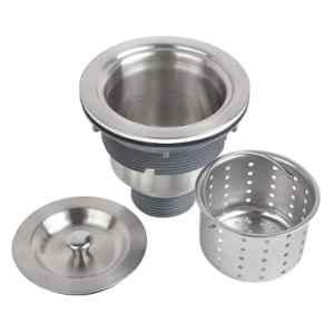 U360 4 inch Stainless Steel Silver Sink Strainer with Removable Perforated Basket for Kitchen Steel Basin, U360_SinkStrainer_U6_1pec