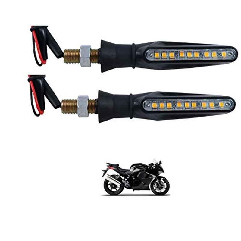 Kozdiko 4 Pcs Plastic Front & Rear Side Sleek Yellow Bike Indicator Set for Hyosung GT250R5