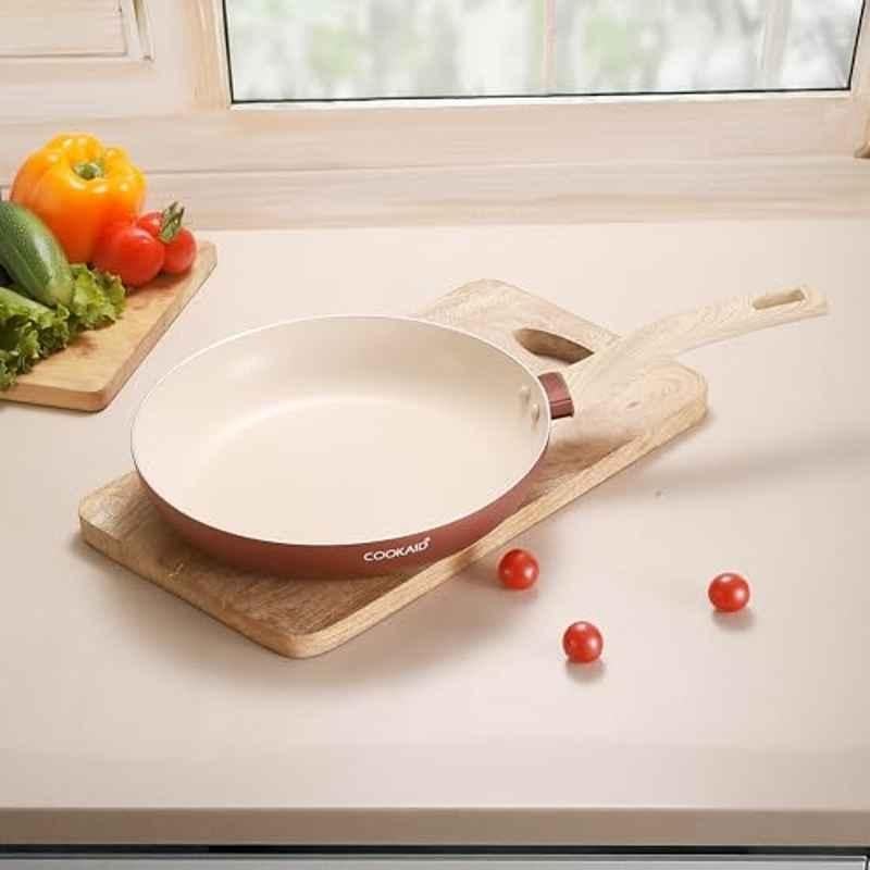 Cookaid Neo Glide 1.5 Litre Aluminium Metallic Cheery Non Stick PTFE Coated Fry Pan, CKD-NS-FP24-06