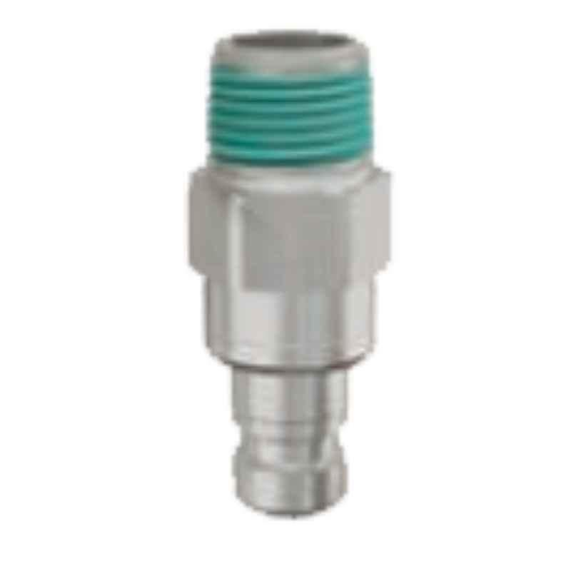 Ludecke ESSCIG14NAAB R 1/4 Double Shut-off Tapered Male Thread Quick Connect Coupling with Plug