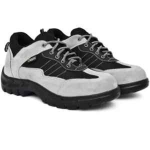 Ozarro Suede Leather Steel Toe Grey Safety Shoes, S4435, Size: 6