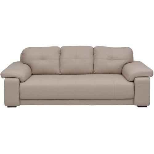 Buy Evok Beige Marina New Leatherette 3 Seater Sofa IT00057824