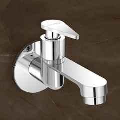 Plantex Long Body Bib Cock Water Tap with Water Saving Nozzle for Kitchen Tap/Bib Tap with Wall Flange and Teflon Tape for Bathroom Chrome