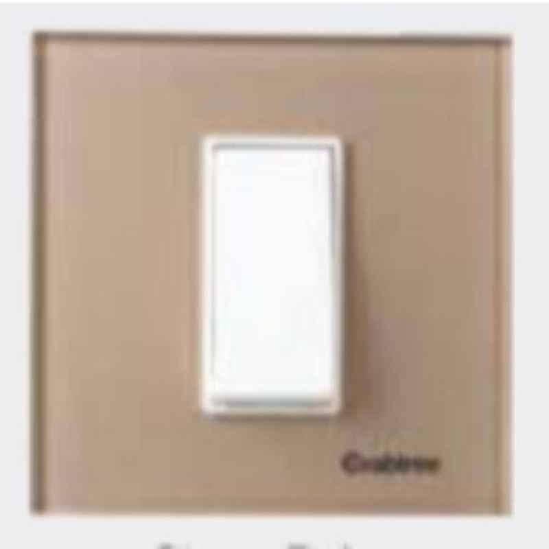 Crabtree Murano 8 Module-H Stone Beige Glassique Modular Combined Plate, ACMPGCLH08 (Pack of 40)