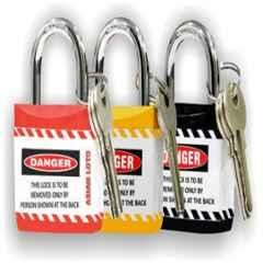 Asian Loto Red, Yellow & Black Regular Shackle Jacket Padlock, ALC-LPR-RYK (Pack of 3)