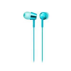 Sony MDR-EX155AP Light Blue In Ear Wired Headphone with Mic