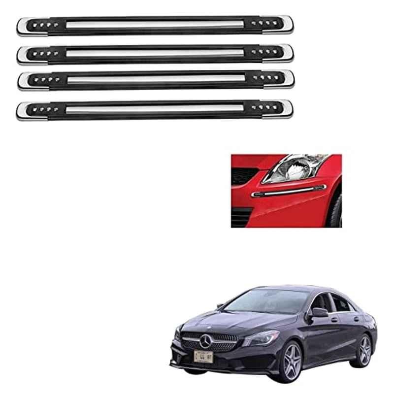 Kozdiko 4 Pcs Black Designer Car Bumper Protector Guard Set for Mercedes Benz CLA-Class