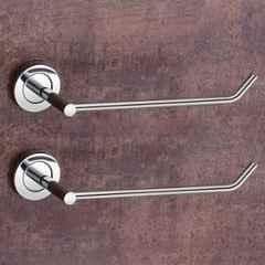 Plantex Towel Holder for Bathroom/Stainless Steel Napkin Ring/Towel Hanger for Wash Basin/Bathroom Accessories (Pack of 2) Chrome