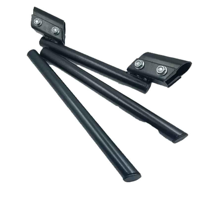 Znee Smart MDV-350 Steel Black & Silver Handle Bar for All Bikes