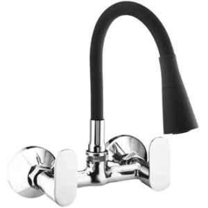 Fastgear Onyx Brass Matt Black Sink Mixer Tap Faucet Hot & Cold with Flexible Silicone Dual Flow Spout