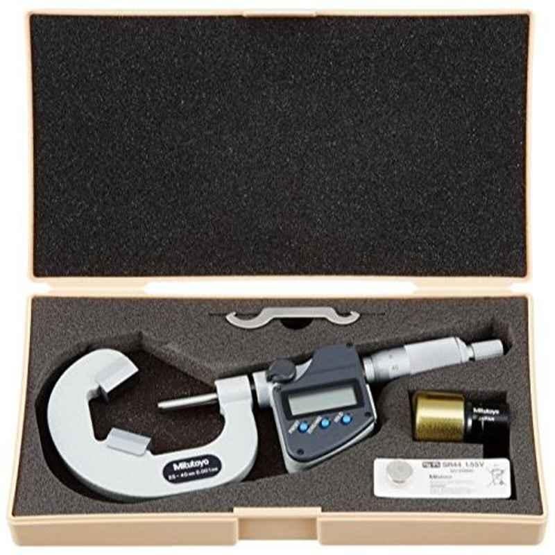 Mitutoyo 25-40mm VM3-1.6 inch MX V-Anvil Micrometer with Relief 3 Flute, 314-253-30