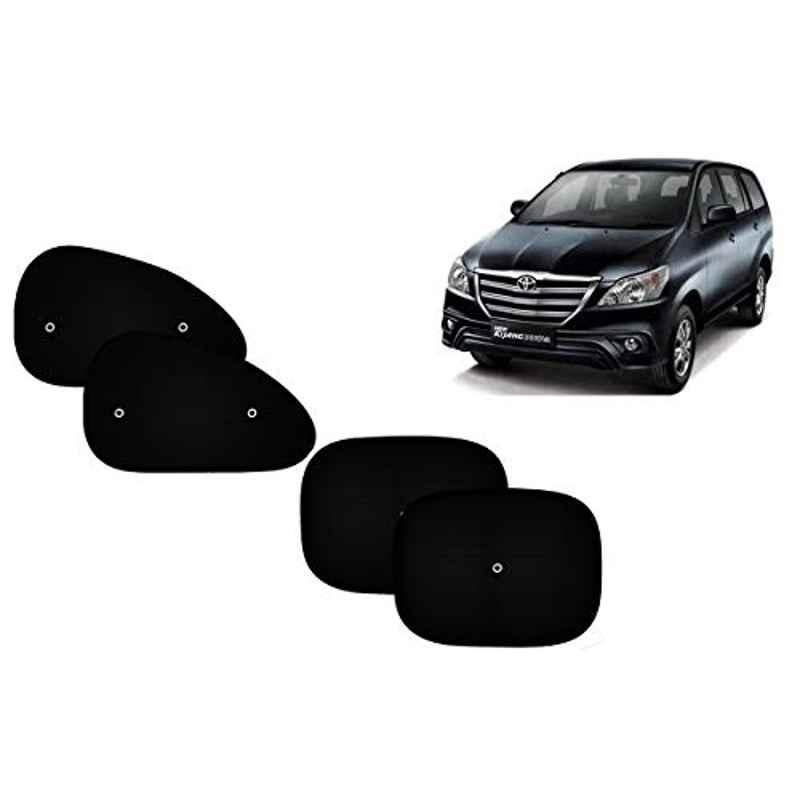 Auto Pearl 4 Pcs PVC & Mesh Black Window Side Sun Shade Set for Toyota Innova 2013-2015