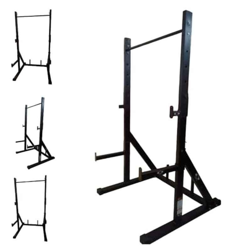 GYM24 Equipment Alloy Steel Black Heavy Duty Squat Rack, CF-456