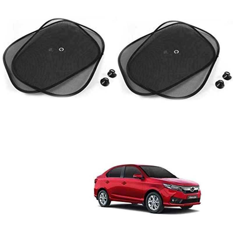 Kozdiko 4 Pcs Black Chipokoo Car Window Sunshade Curtain Set for Honda Amaze New2018, koz_78869