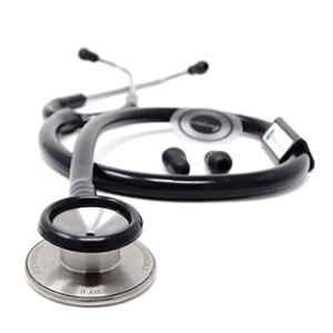 Indosurgicals Silvery II Stainless Steel Black Stethoscope