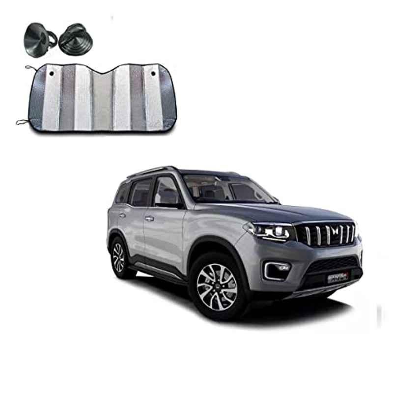 Kozdiko Aluminium Foil Front/Rear Windshield Foldable Car Sunshade for Mahindra Scorpio-N-2022, Curtain_150