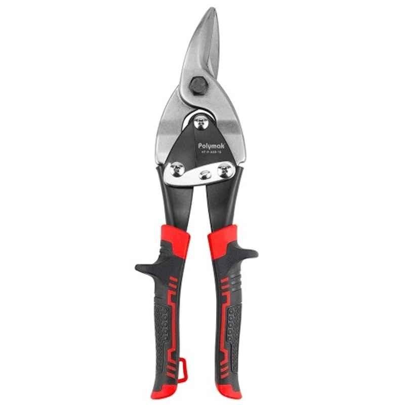 Polymak 250mm Forged Alloy Steel Right Aviation Snip with Grip Sleeve, HT-P-ASR-10