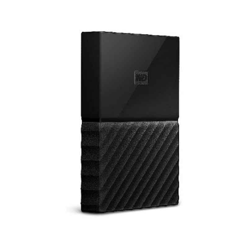 WD My Passport 1TB Black Portable External Hard Drive with Type C Cable, WDBFKF0010BBK-WESE