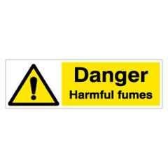 SUNSIGNS 450x150mm Vinyl & Sun Board Danger Harmful Fumes Signage, SN0084VNLM1HPIAAL