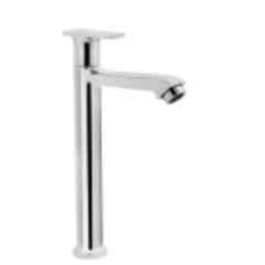 Somany Olive Brass Chrome Finish Single Lever High Basin Mixer with Braided Hose Set, 272110330021