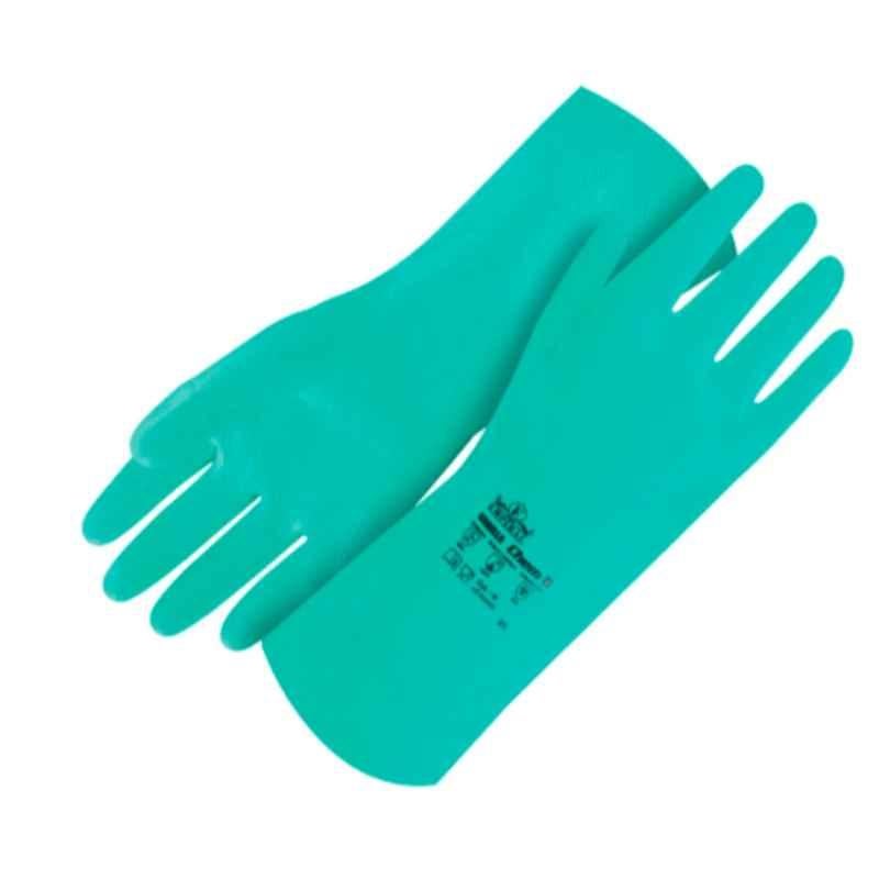 Empiral E133601021 Green Nitrile Flock Lined Glove, Size: M
