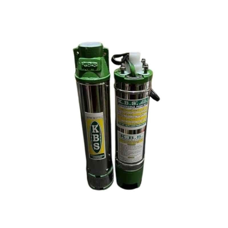 KBS V4 1HP 12 Stage Single Phase Pure Copper Borewell Submersible Pump with 230ft Head
