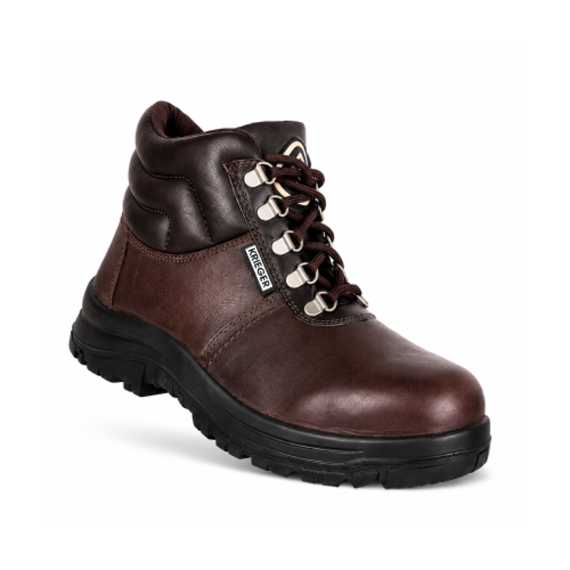 Krieger Rubber High Performance Oil & Acid Resistant Fiber Toe Cap Safety Shoe, 82383-KR3001-08, Size: 8
