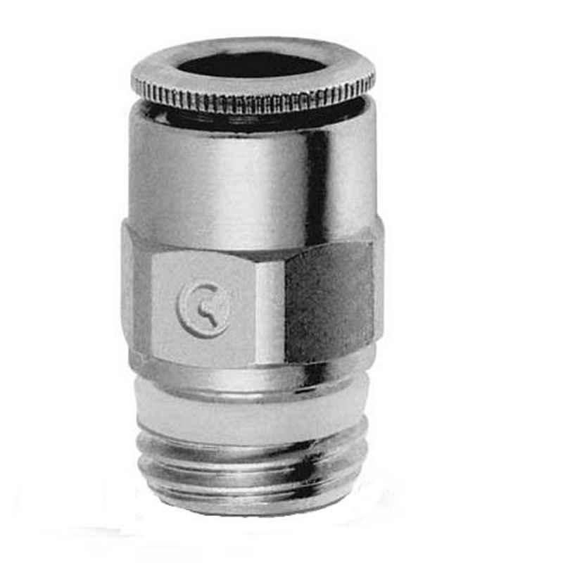 Camozzi 8mm 3/8 inch Male Straight Connector, S6510 8-3/8