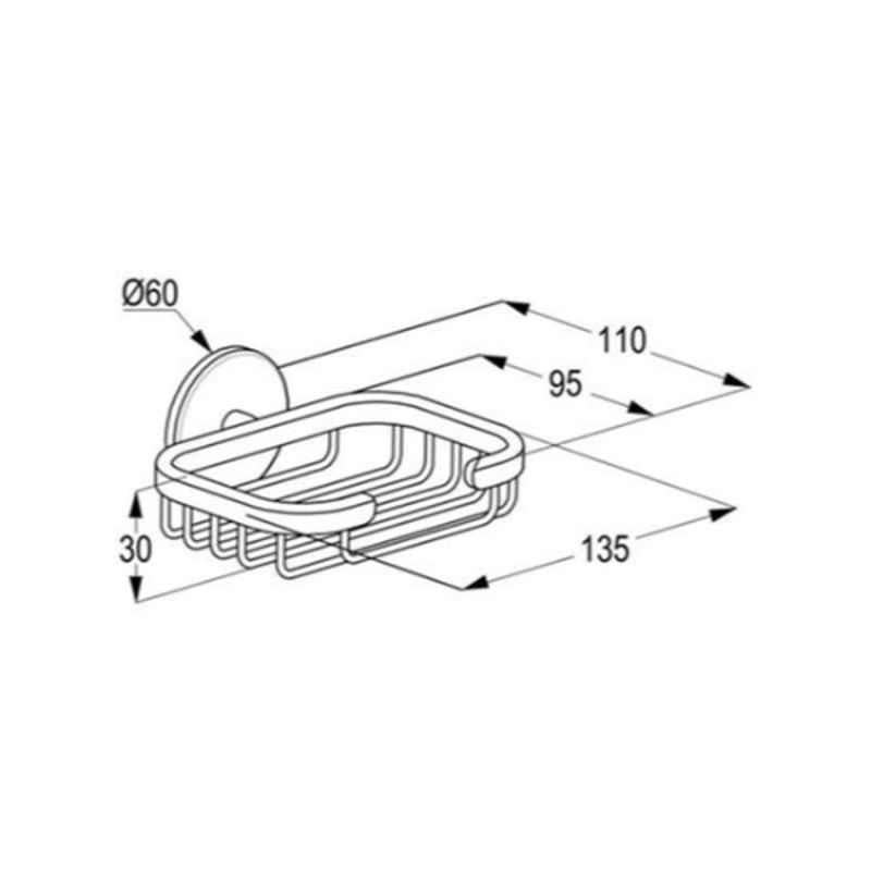 Kludi Rak Caliber Brass Soap & Sponge Dish, RAK21006