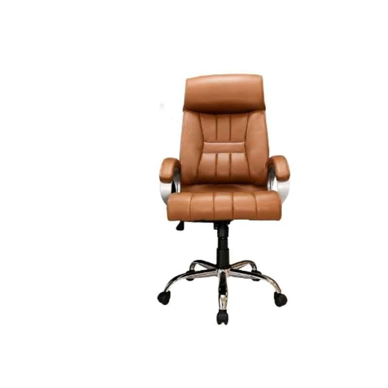 Aayra Royal Leatherette Tan High Back Armrest Executive Office Chair, RIRE CHAIR 1091