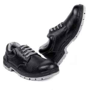 JK Steel JKPSF137BLK Leather Steel Toe Black Work Safety Shoes, Size: 6