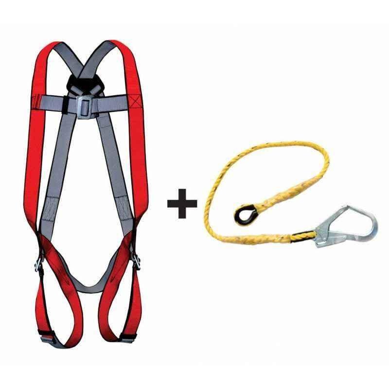 Buy Allen Cooper Red Full Body Polypropylene Harness with 1.8m Rope  Lanyard, 1011009_PP16_RLPP206 Online At Price ₹1149