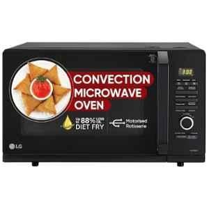 LG 32 Litre Stainless Steel & Glass Black Multi Function Convection Microwave Oven, MC3286BLU