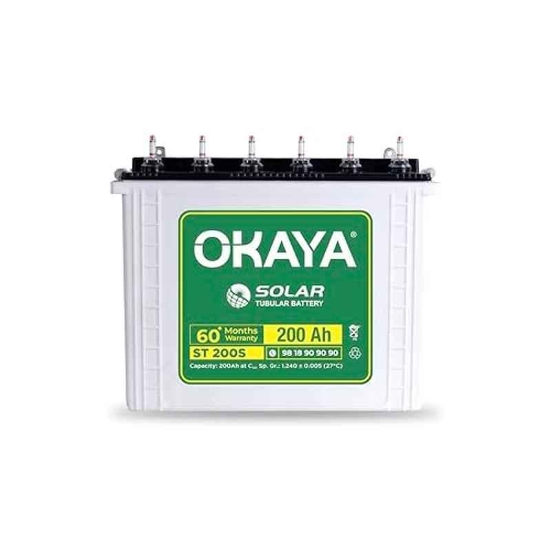 Okaya 200Ah 12V Tubular Solar Battery, ST 200 S (TT) 60M