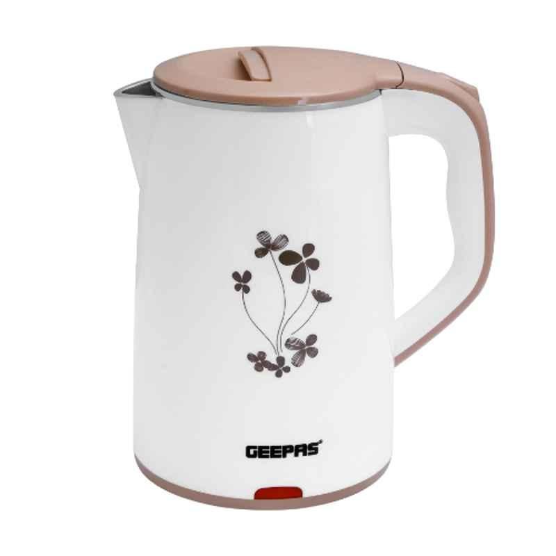 Geepas 1500W 1.8L Stainless Steel Double Layer Electric Kettle, GK6138