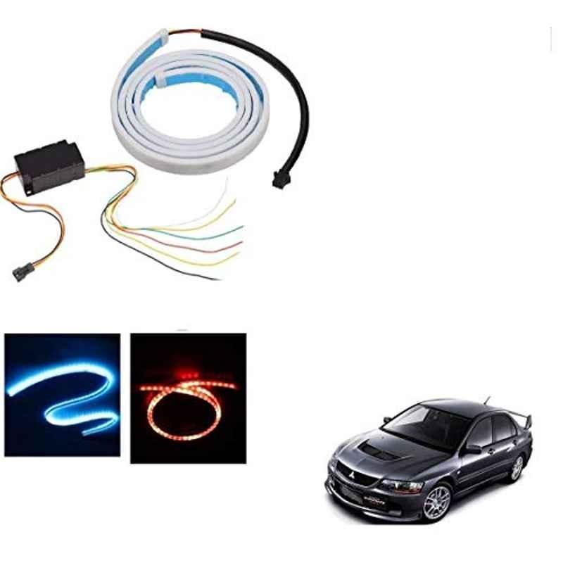 Kozdiko 12V Plastic Multicolour Streamer Brake Tail & Turn Signal LED Strip Light for Mitsubishi Lancer