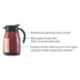 Borosil 750ml Stainless Steel Red Vacuum Insulated Teapot, FLKT75RED14