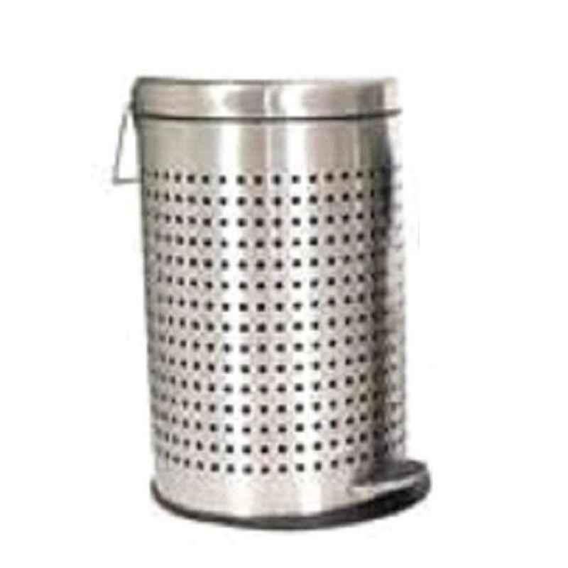 SBS 7 Litre Steel Square Perforated Pedal Bin, Size: 203x330 mm (Pack of 2)